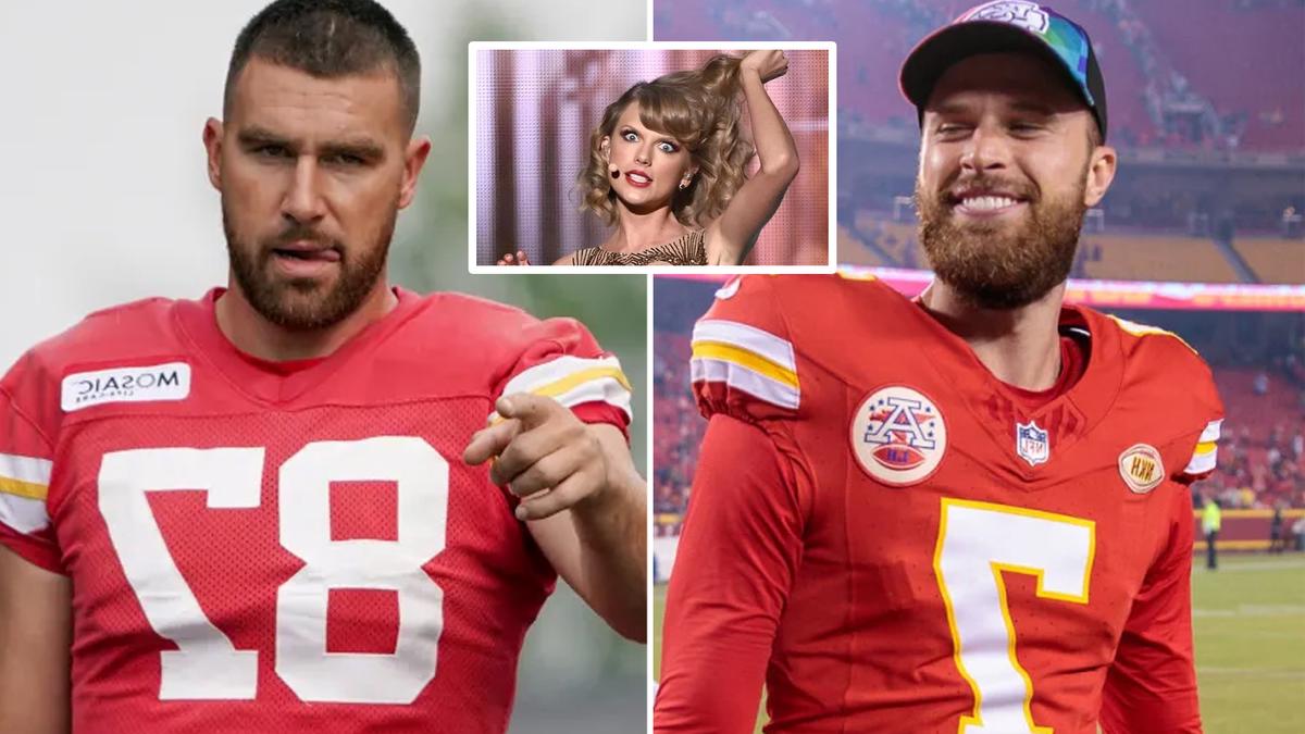 Taylor Swift Travis Kelce Harrison Butker