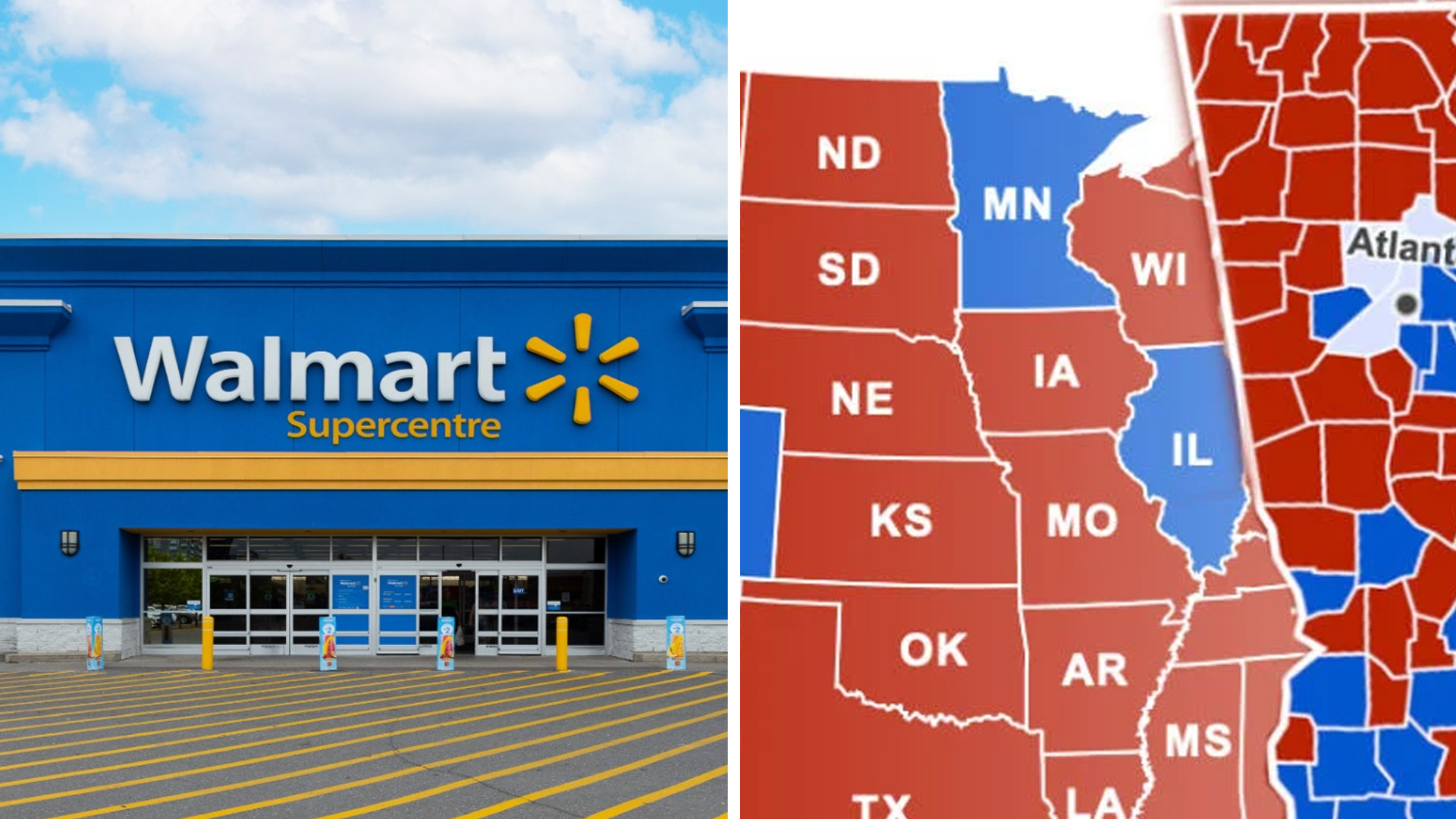 Walmart Announces Shift to Blue States, Red State Stores Set to Close ...