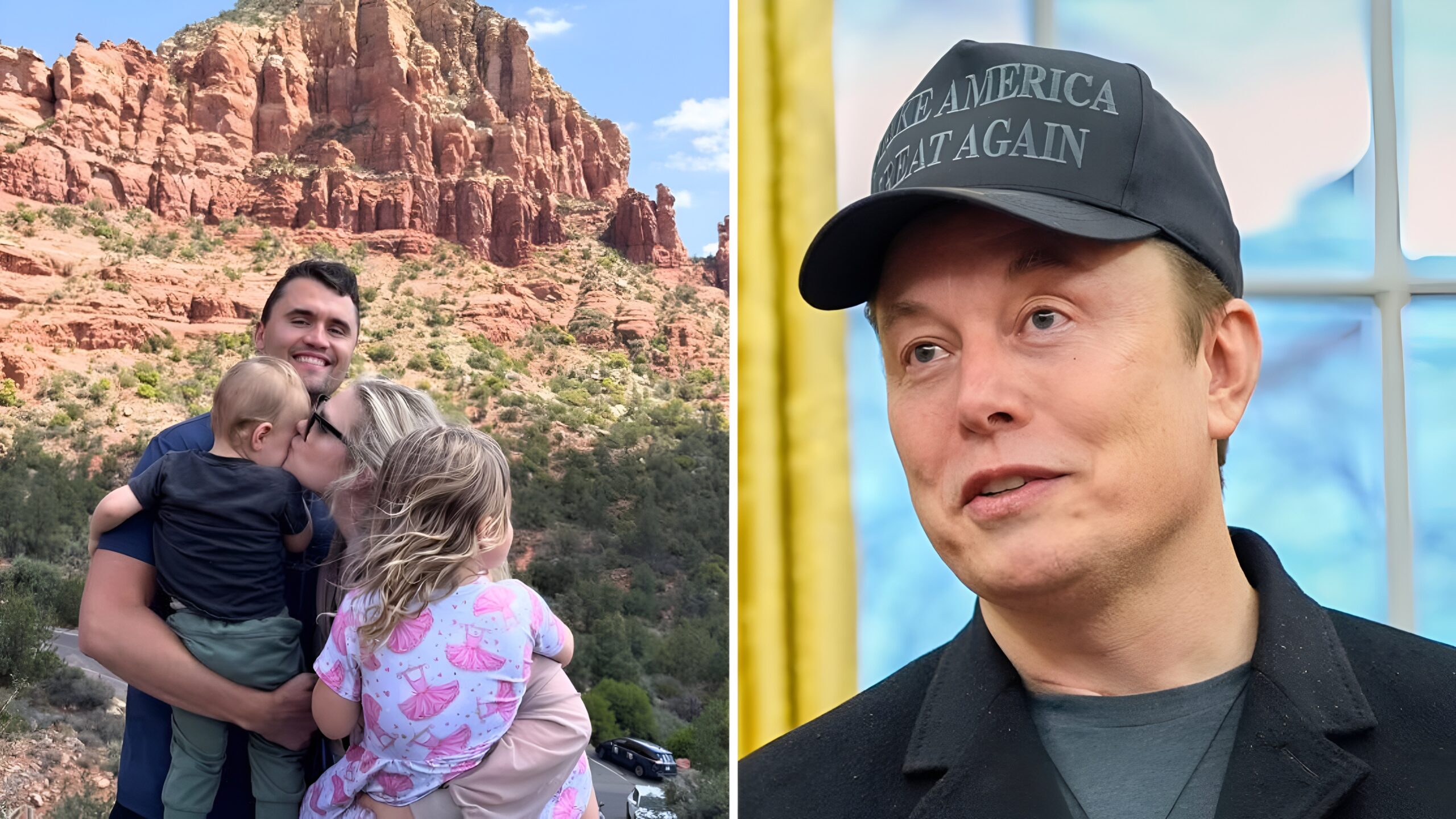 Elon Musk Charlie Kirk Erika Kirk