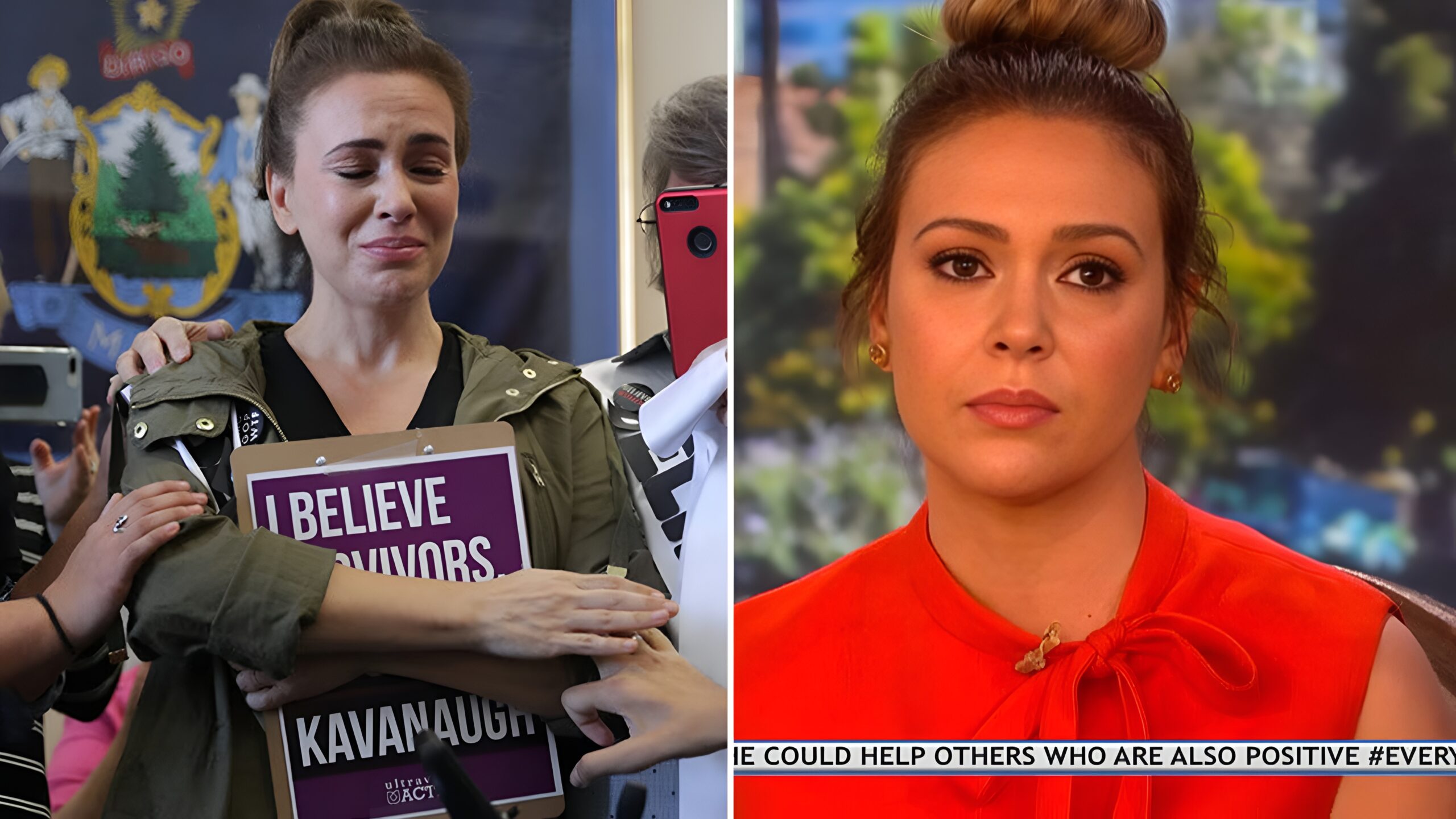 Alyssa Milano Crying On X