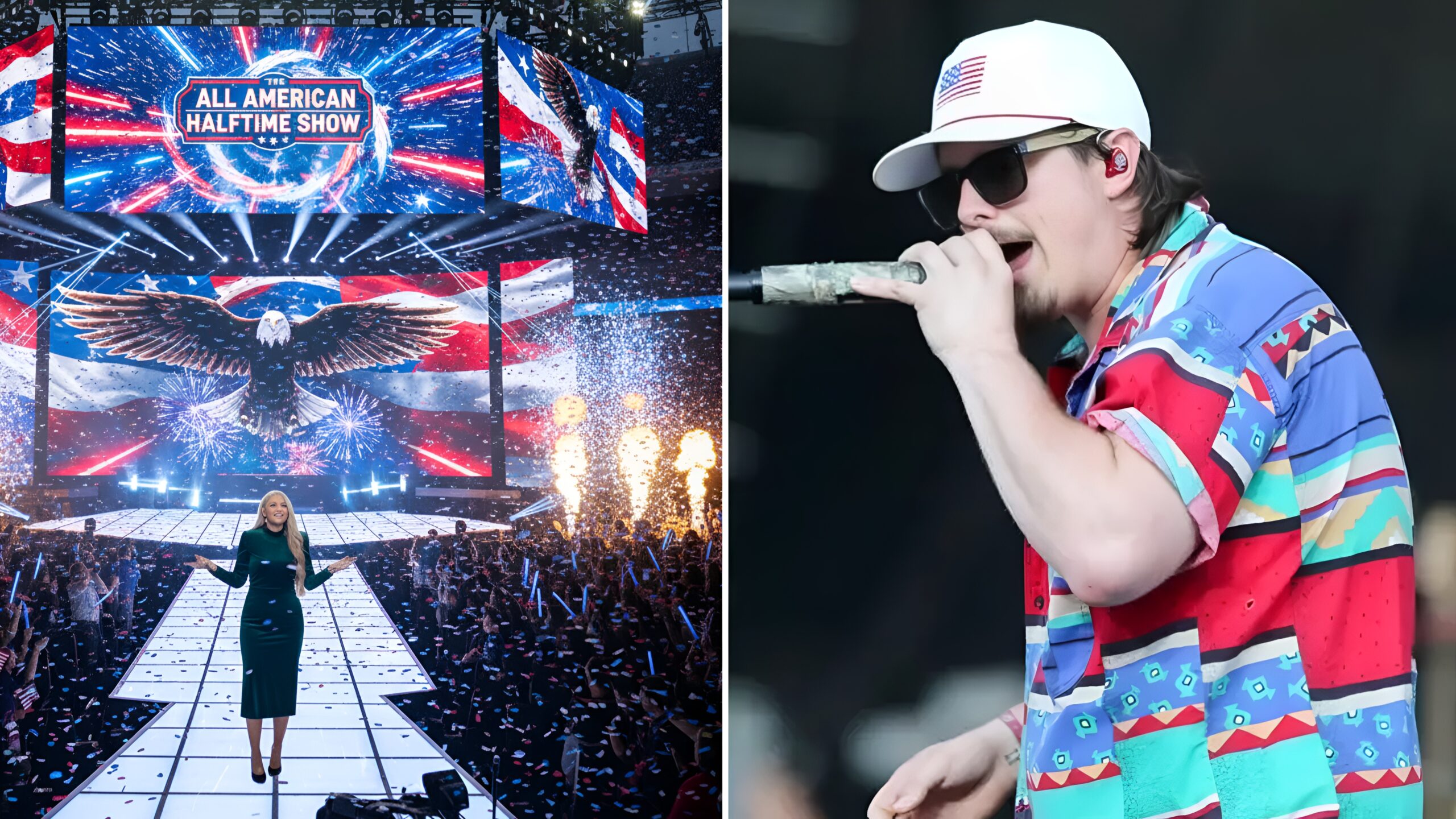 TPUSA Kid Rock and Bad Bunny